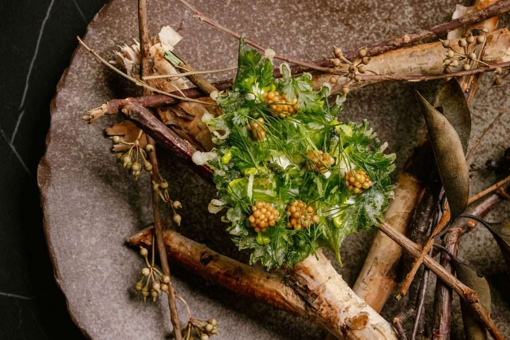 Mustard-Seed, Shiso, Caviar from Feuille Hong Kong Michelin restaurant for Spring Collection 2026 by All4Chefs